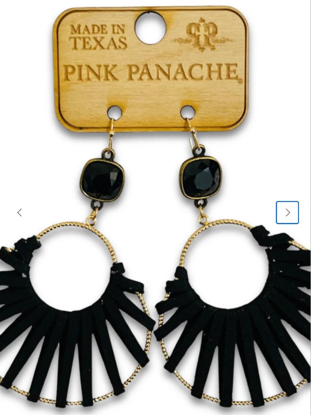 Suede Earrings in Black